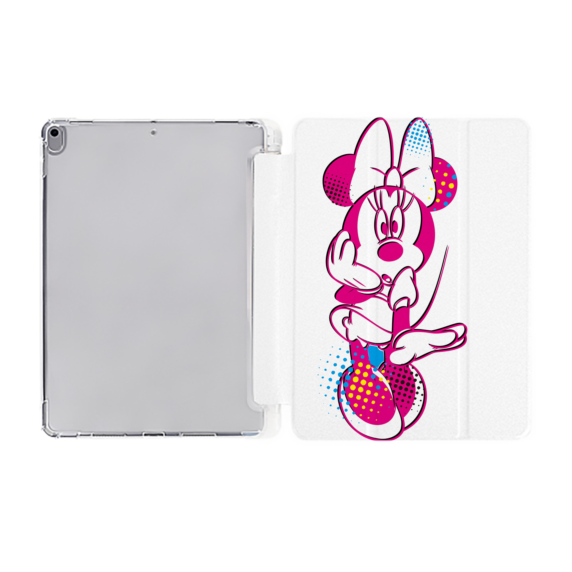 （画像用） ミッキーマウス Mickey Mouse IPad ケース ペン収納付き 三つ折りスタンド PUレザー×シリコン 対応機種9.5/10.5/10.9インチ